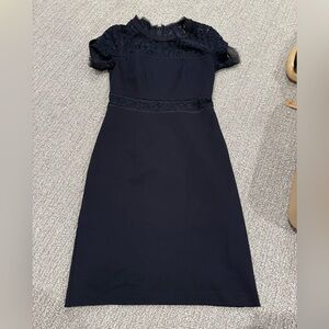 Rebecca Taylor Navy Lace Midi Dress